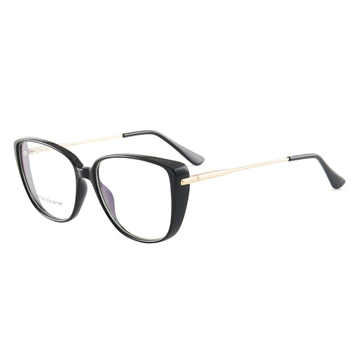 Hotony Women's Full Rim TR 90 Resin Cat Eye Frame Eyeglasses 7020 Full Rim Hotony black