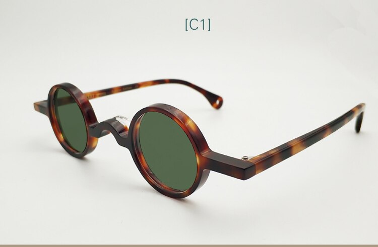 Yujo Men's Acetate Round Full Rim Polarized Sunglasses P001 Sunglasses Yujo C1 China