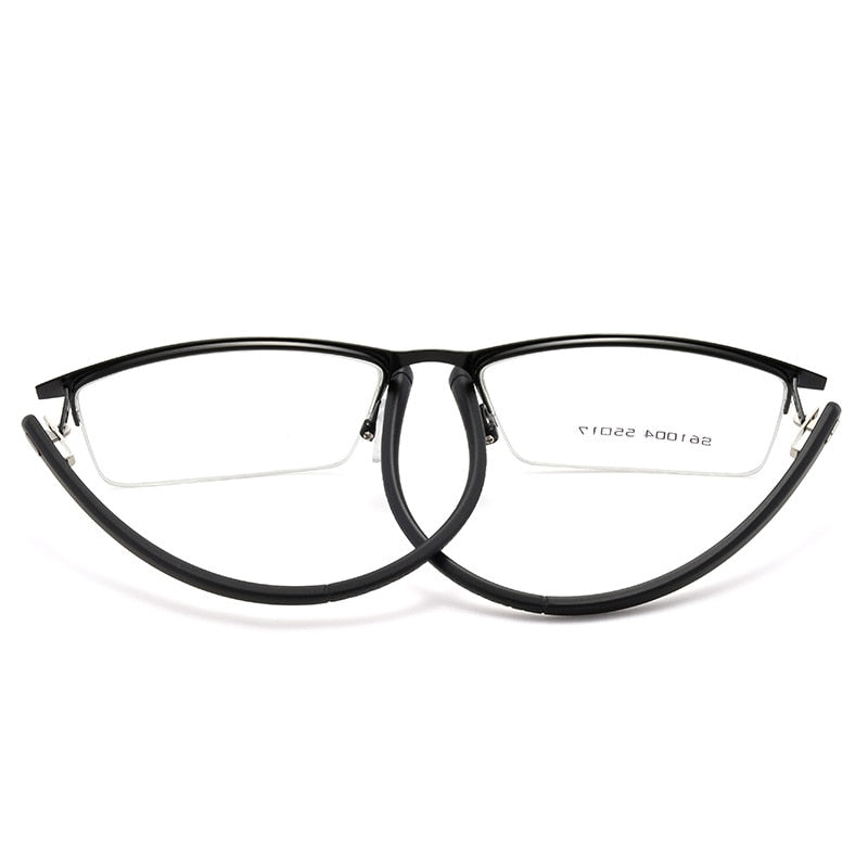 Gmei Men's Eyeglasses Business Half Rim Metal Alloy S61004 Semi Rim Gmei Optical