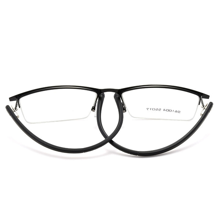 Gmei Men's Eyeglasses Business Half Rim Metal Alloy S61004 Semi Rim Gmei Optical