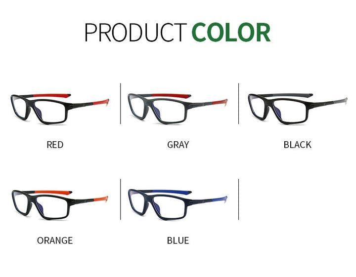 Yimaruili Men's Full Square Rim TR 90 Resin Sport Frame Eyeglasses TR5773 Full Rim Yimaruili Eyeglasses