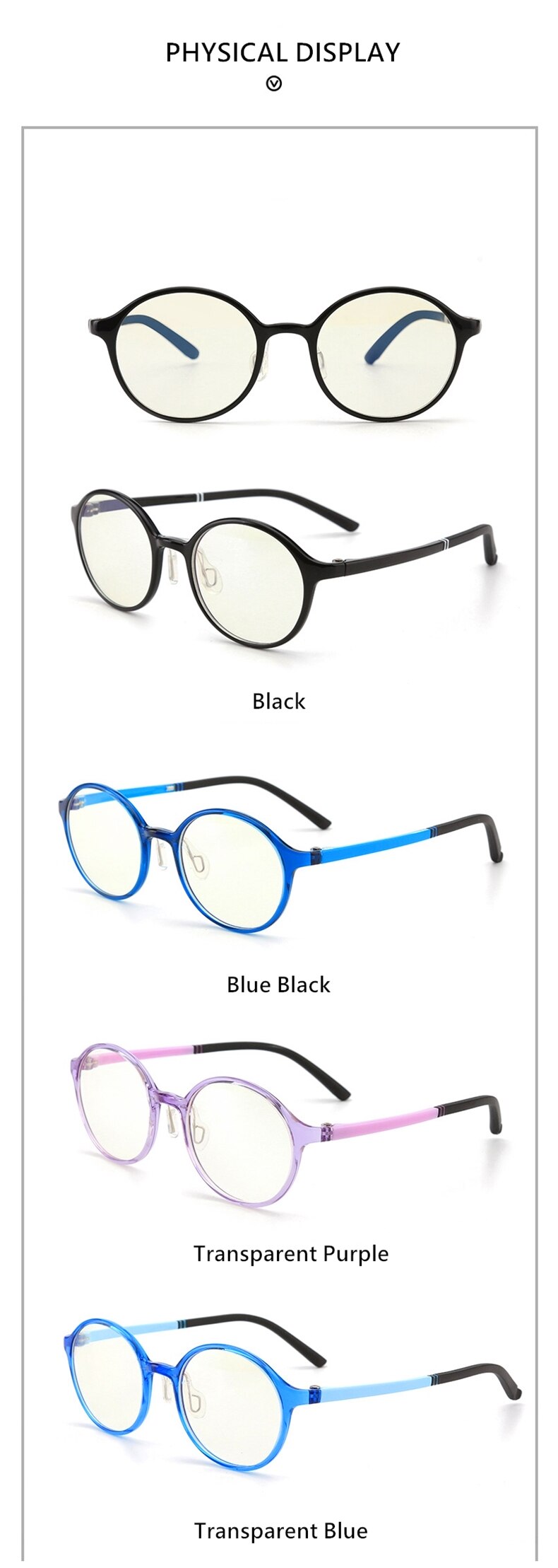 Yimaruili Unisex Children's Full Rim Acetate Frame Eyeglasses HY224 Full Rim Yimaruili Eyeglasses