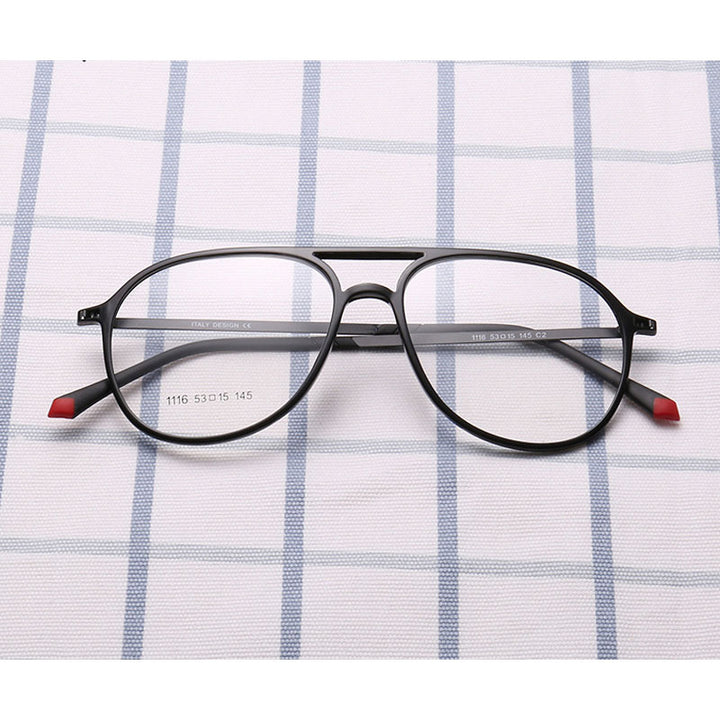 Reven Jate Unisex Full Rim Oval Acetate Eyeglasses 1116 Full Rim Reven Jate