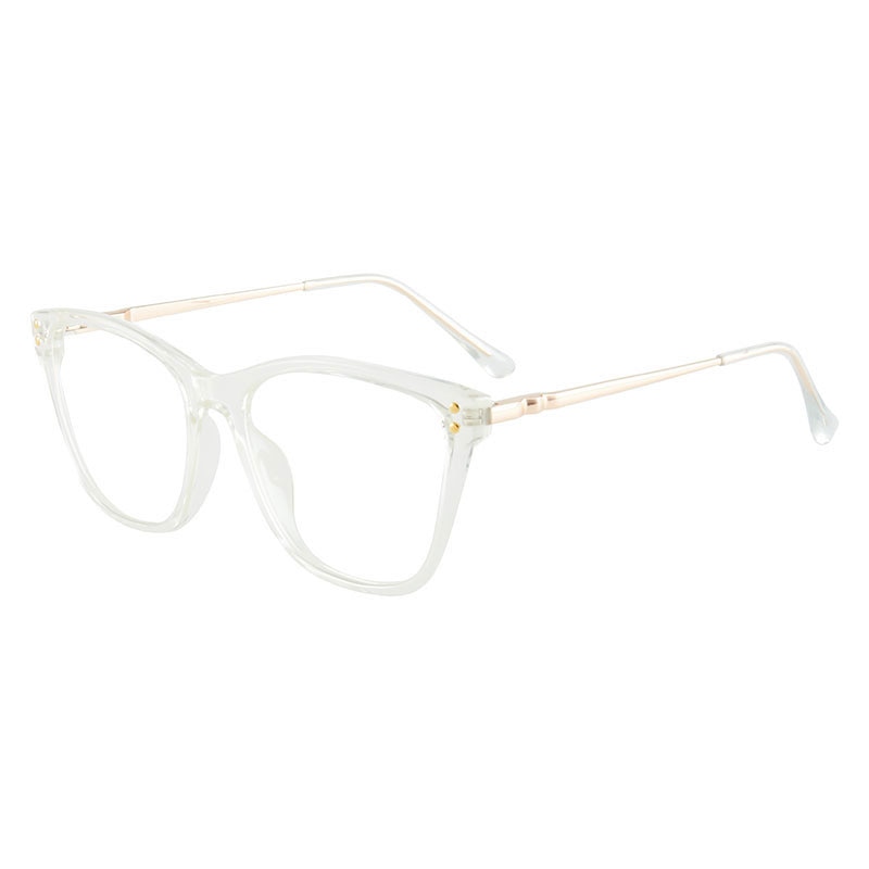 Hotony Women's Full Rim TR 90 Resin Cat Eye Frame Eyeglasses 7032 Full Rim Hotony Transparent