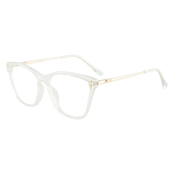 Hotony Women's Full Rim TR 90 Resin Cat Eye Frame Eyeglasses 7032 Full Rim Hotony Transparent