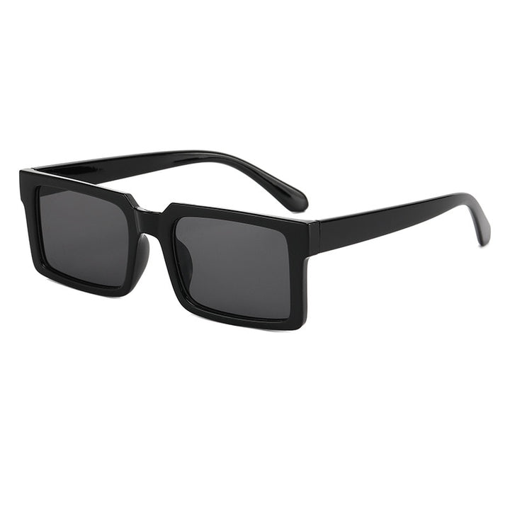 CCspace Women's Full Rim Square Resin Frame Sunglasses 49546 Sunglasses CCspace Black-Gray