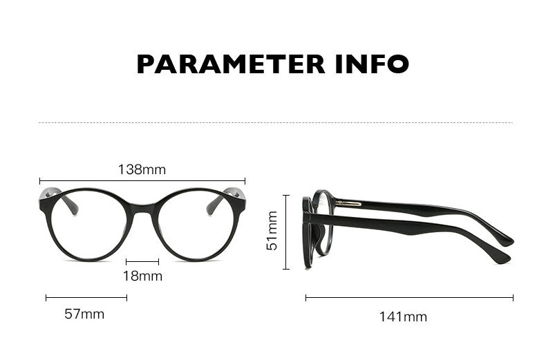 Hotony Unisex Full Rim Round Acetate Alloy Eyeglasses 8823 Full Rim Hotony
