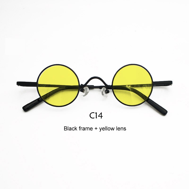 Yujo Unisex Acetate Alloy Small Round Sunglasses Y050 Sunglasses Yujo C14 China