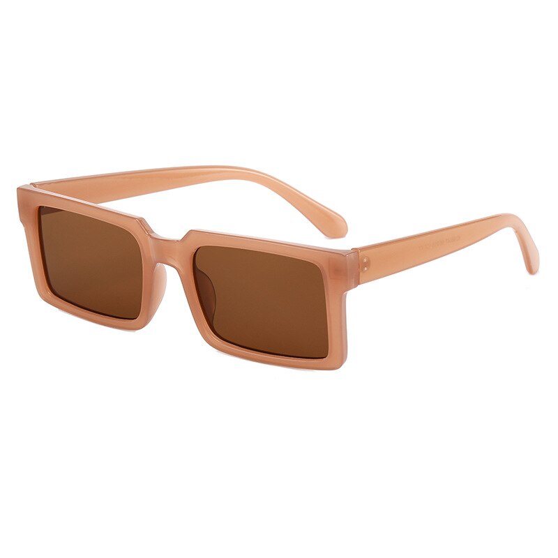 CCspace Women's Full Rim Square Resin Frame Sunglasses 49546 Sunglasses CCspace C3Brown-Brown