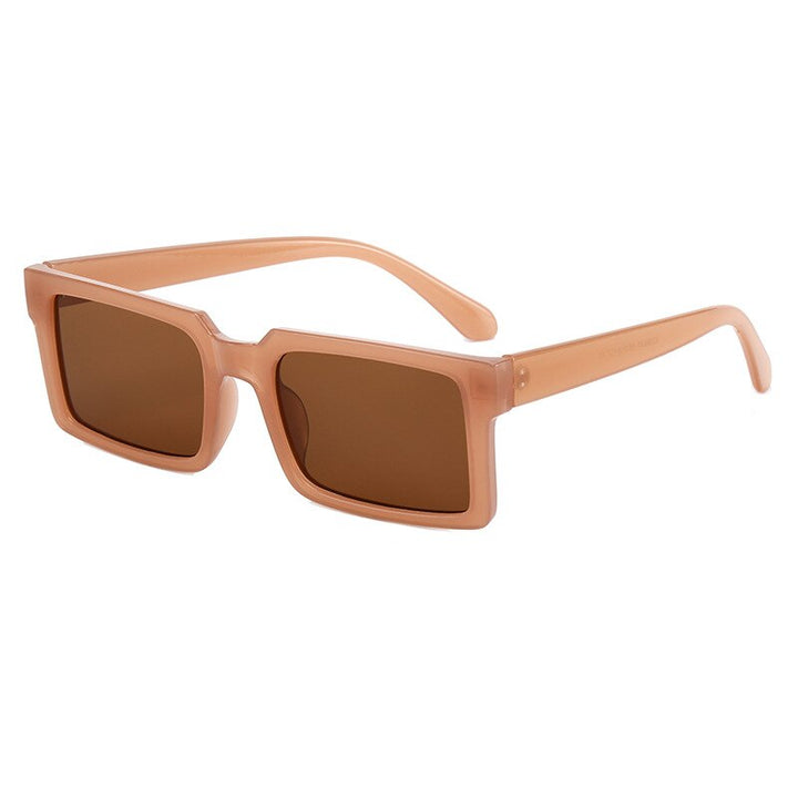 CCspace Women's Full Rim Square Resin Frame Sunglasses 49546 Sunglasses CCspace C3Brown-Brown