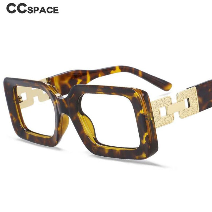 CCspace Unisex Full Rim Oversized Square Resin Frame Eyeglasses 54038 Full Rim CCspace