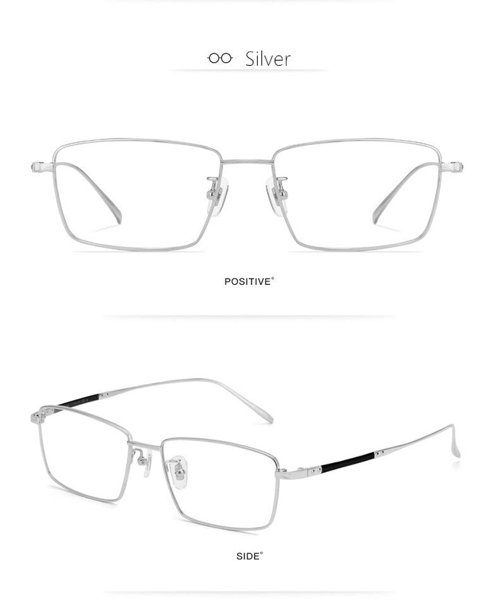 Yamaruili Men's Full Rim Titanium Alloy Frame Eyeglasses CK1045 Full Rim Yimaruili Eyeglasses