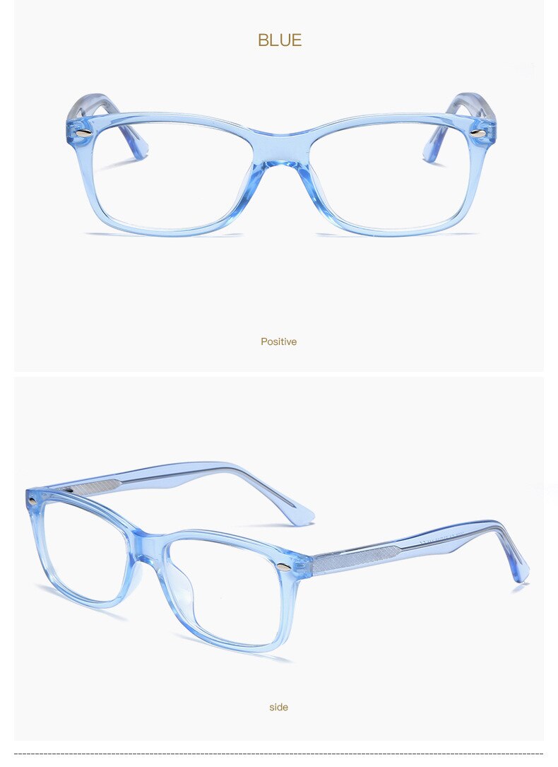Hotony Women's Full Rim Square Acetate Frame Eyeglasses 2008 Full Rim Hotony