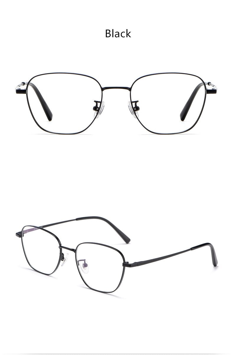 Yimaruili Unisex Full Rim Polygonal Titanium Frame Eyeglasses 9026JY Full Rim Yimaruili Eyeglasses