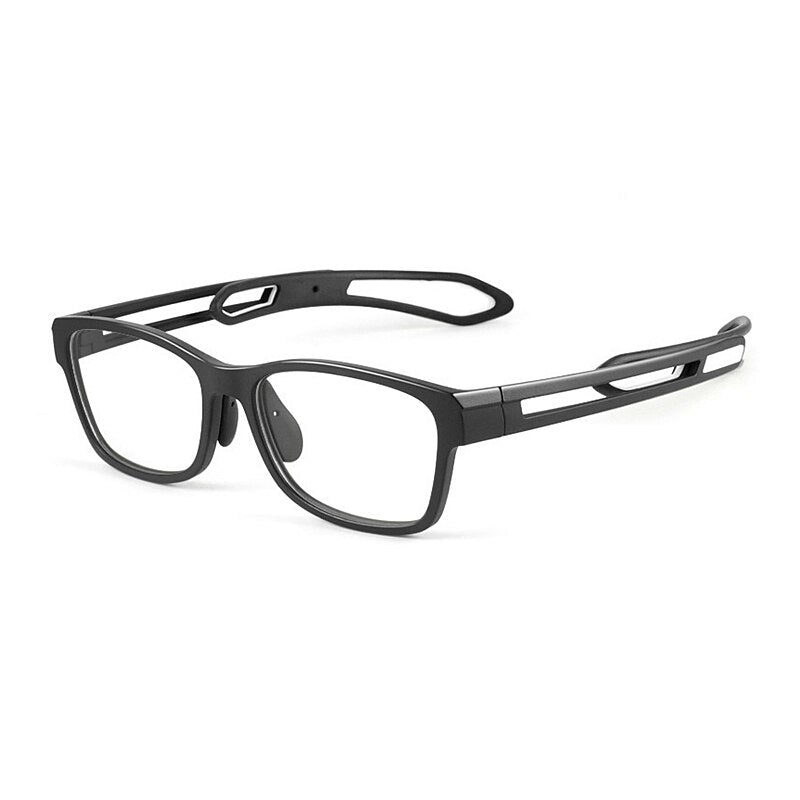 Yimaruili Unisex Full Rim TR 90 Resin Sport Frame Eyeglasses YD1927 Sport Eyewear Yimaruili Eyeglasses Black White  