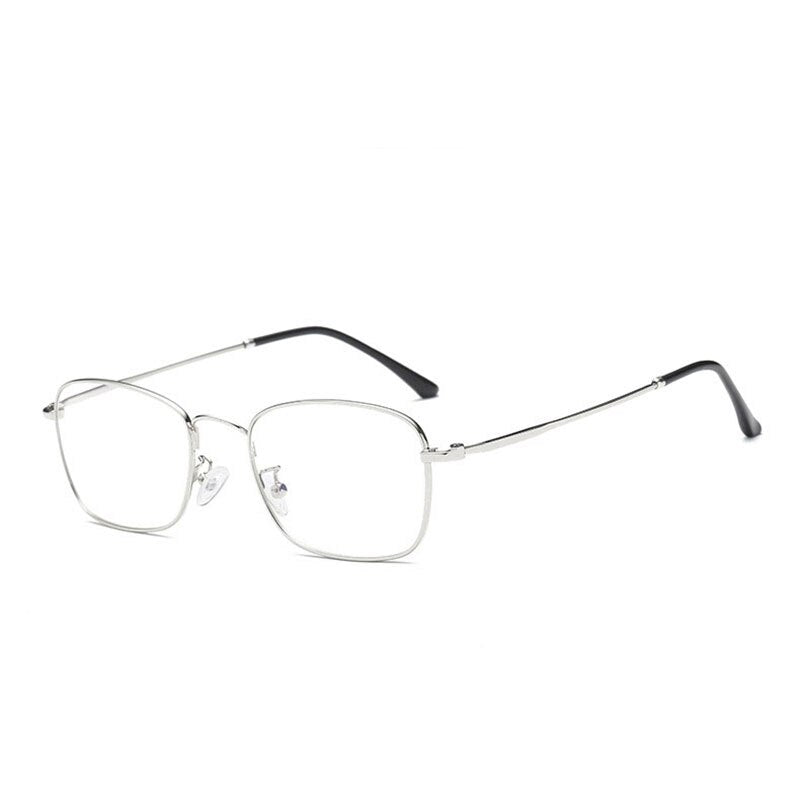 Hotochki Unisex Full Rim Alloy Frame Eyeglasses 5206 Full Rim Hotochki silver