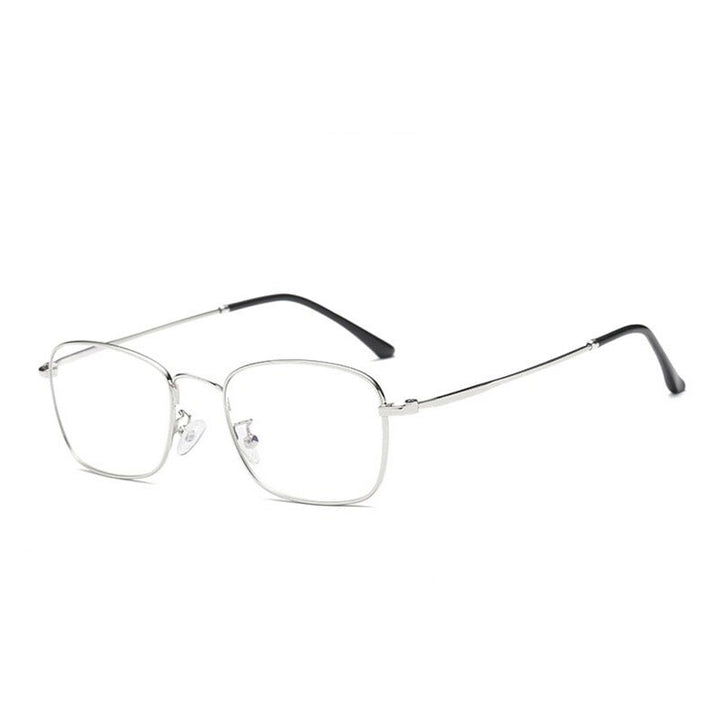 Hotochki Unisex Full Rim Alloy Frame Eyeglasses 5206 Full Rim Hotochki silver