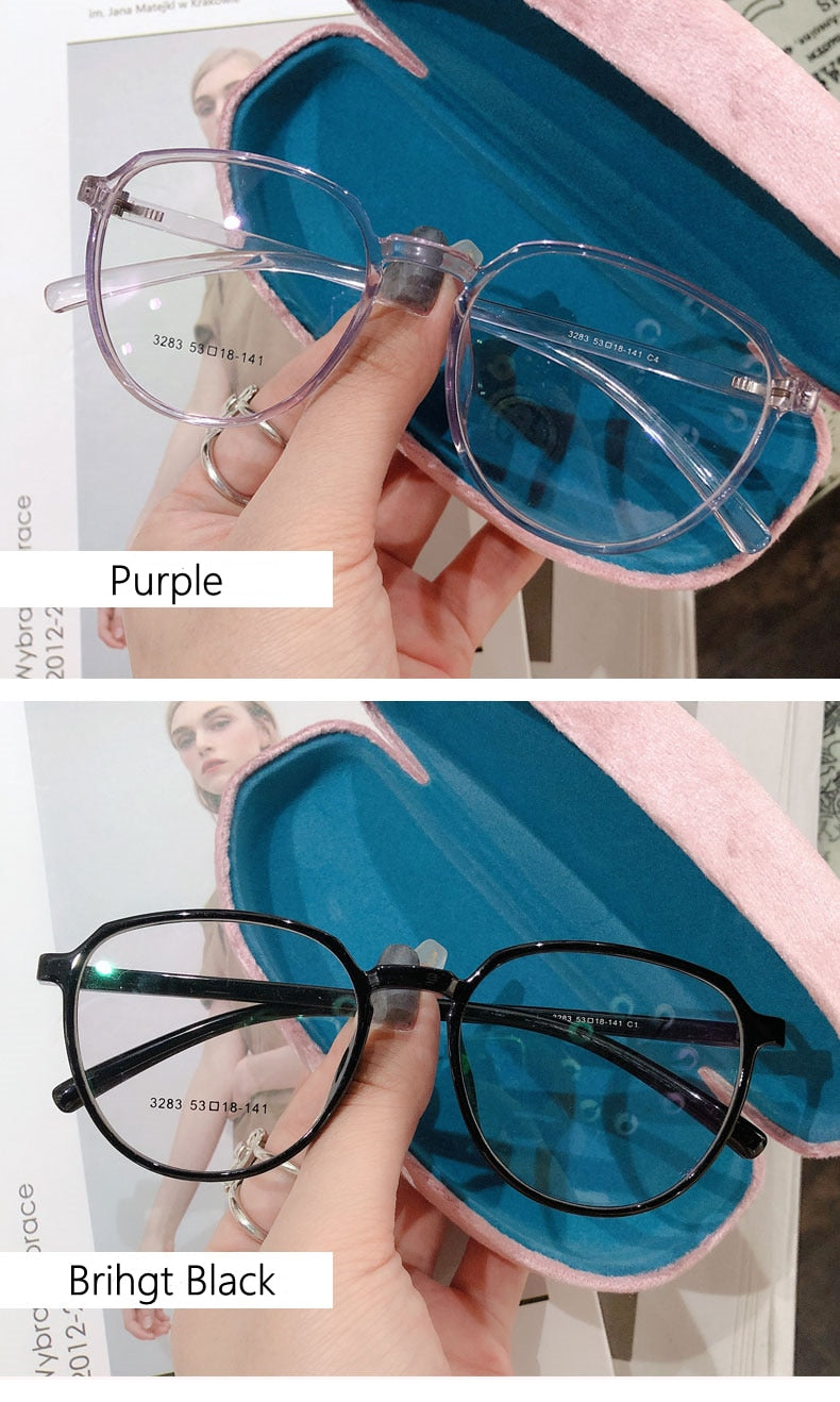 Yimaruili Women's Full Rim Resin Round Frame Eyeglasses 3283 Full Rim Yimaruili Eyeglasses
