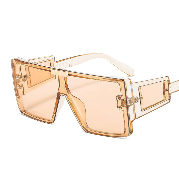 CCspace Women's Full Rim Oversized Square Resin Frame Sunglasses 46661 Sunglasses CCspace Sunglasses C5Champagne