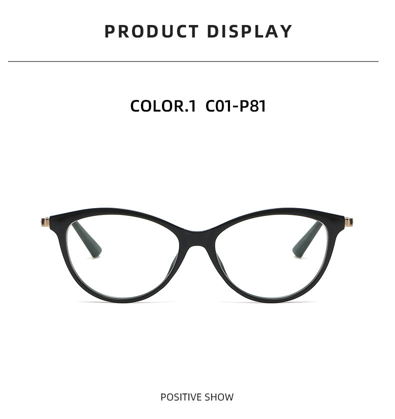 Hotony Women's Full Rim Cat Eye TR 90 Resin Alloy Frame Eyeglasses Tr2332 Full Rim Hotony
