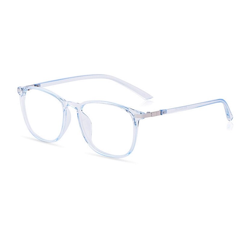Yimaruili Unisex Full Rim TR 90 Resin Round Frame Eyeglasses 6621 Full Rim Yimaruili Eyeglasses Transparent Blue