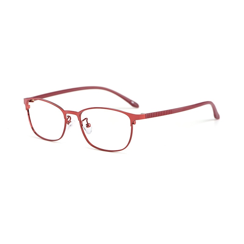 Women's Eyeglasses Alloy Glasses Frame Flexible Tr Temples 3569 Frame Gmei Optical Red  