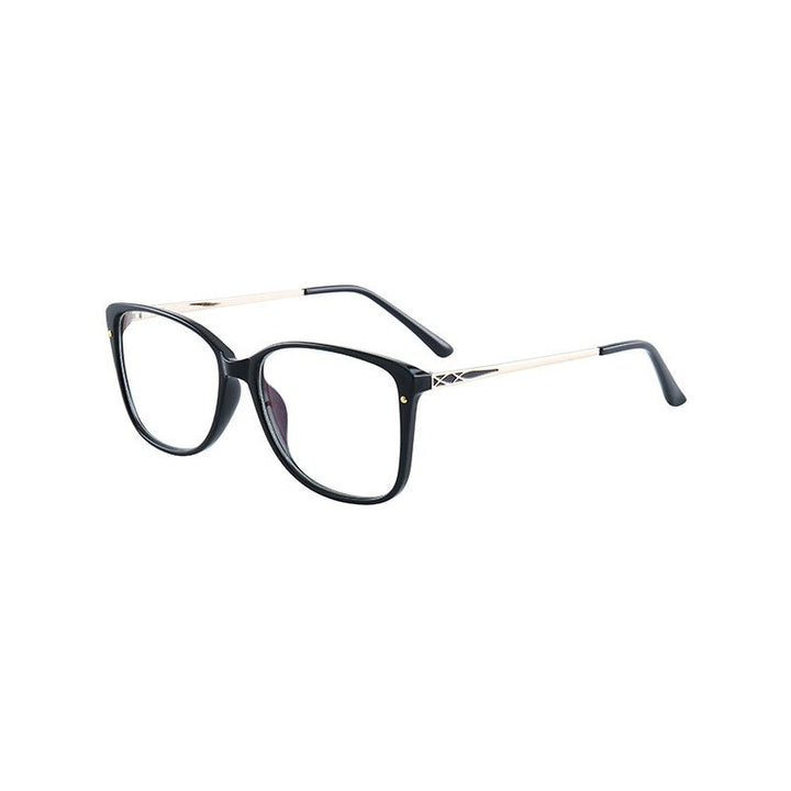 Hotony Women's Full Rim TR 90 Resin Square Frame Eyeglasses 7034 Full Rim Hotony black