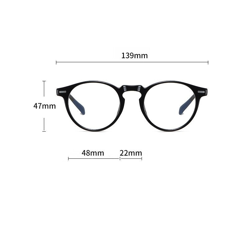 Reven Jate Unisex Full Rim Round Tr 90 Eyeglasses 3512 Full Rim Reven Jate