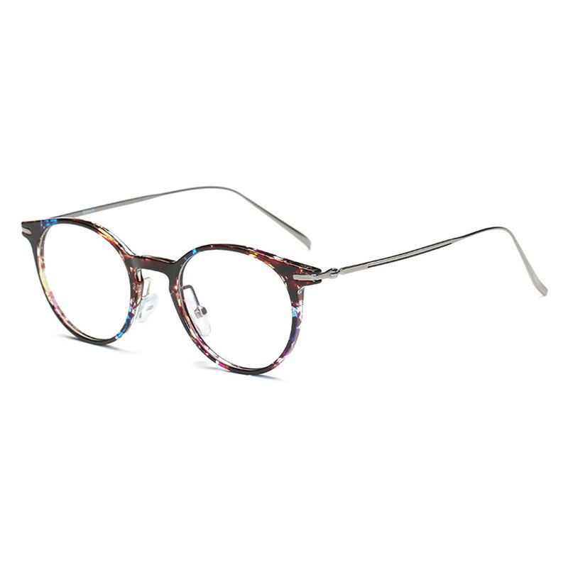 Handoer Unisex Full Rim Round Tr 90 Alloy Eyeglasses 6628 Full Rim Handoer