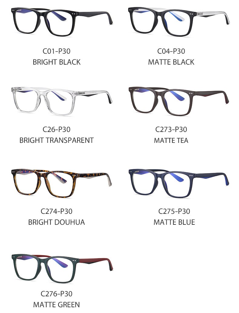Hotochki Men's Full Rim Acetate Frame Anti Blue Light Lens Eyeglasses 2322 Full Rim Hotochki
