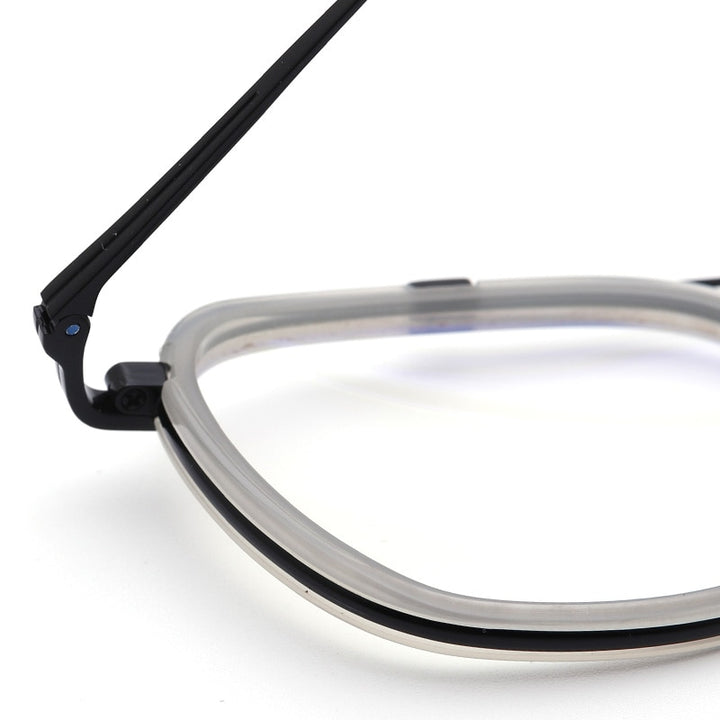 Muzz Unisex Full Rim Square Titanium Acetate Frame Eyeglasses 5209 Full Rim Muzz