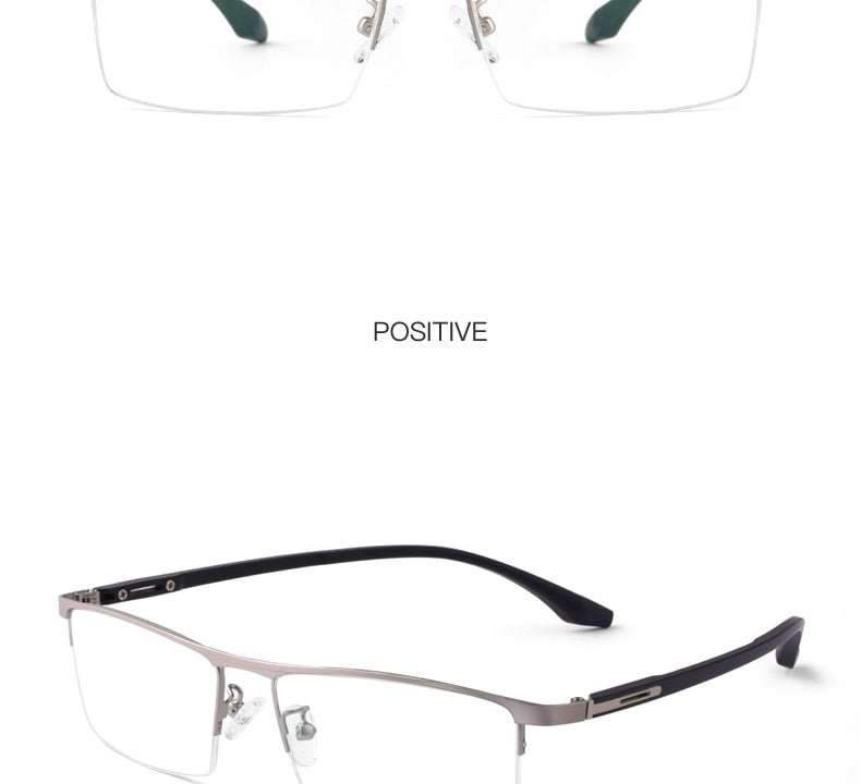Hotochki Unisex Semi Rim Alloy Frame Eyeglasses P9001 Semi Rim Hotochki