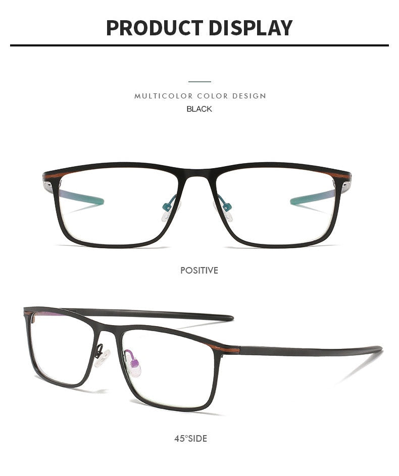 Hotochki Unisex Full Rim Nickel Alloy PC Plastic Resin Frame Eyeglasses 5138 Full Rim Hotochki