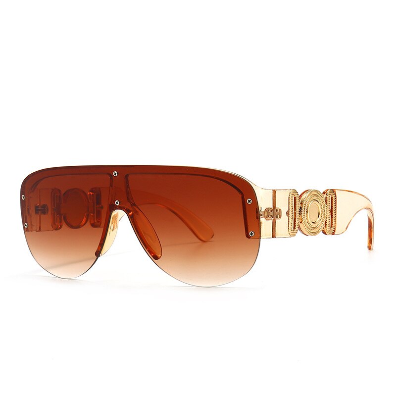 CCspace Unisex Full Rim Oversized Rectangular Resin Frame Sunglasses 46659 Sunglasses CCspace Sunglasses C2Tea