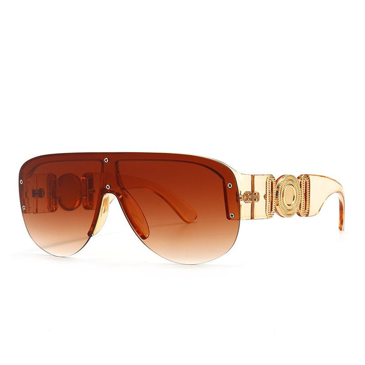 CCspace Unisex Full Rim Oversized Rectangular Resin Frame Sunglasses 46659 Sunglasses CCspace Sunglasses C2Tea