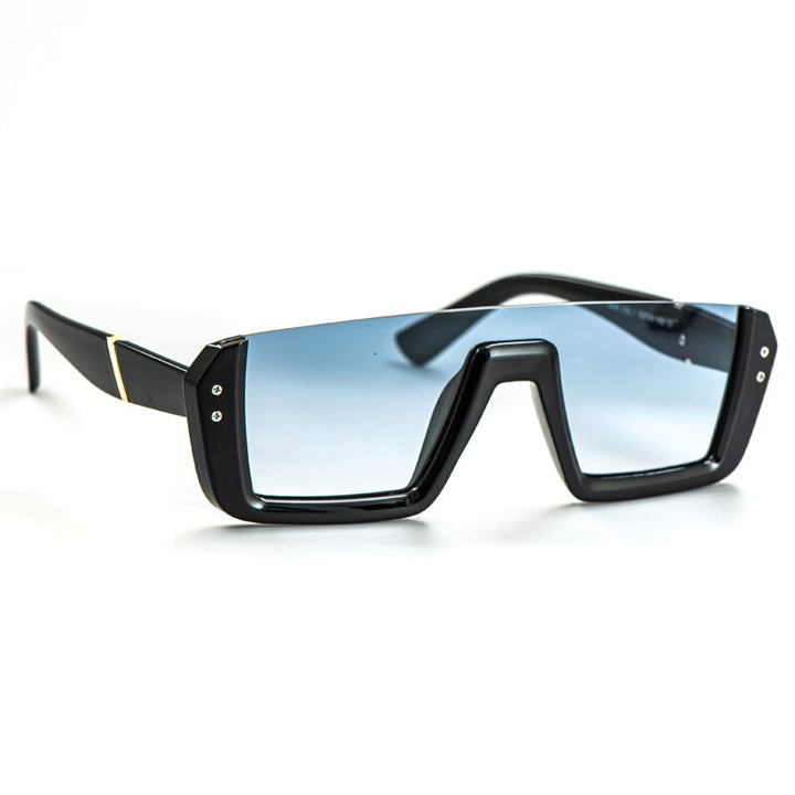 CCspace Women's Semi Rim One Goggle Lens Resin Frame Sunglasses 51013 Sunglasses CCspace Sunglasses blue