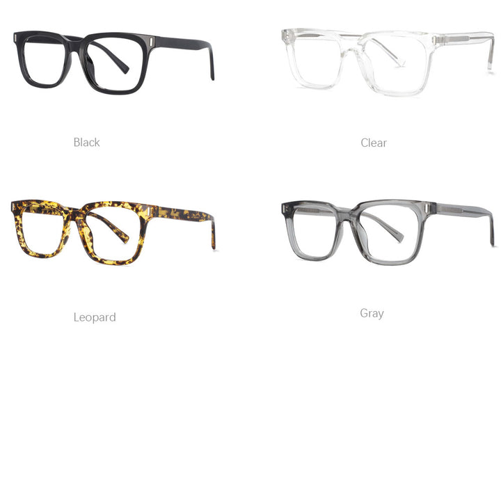 CCspace Unisex Full Rim Square Tr 90 Titanium Frame Eyeglasses 53829 Full Rim CCspace