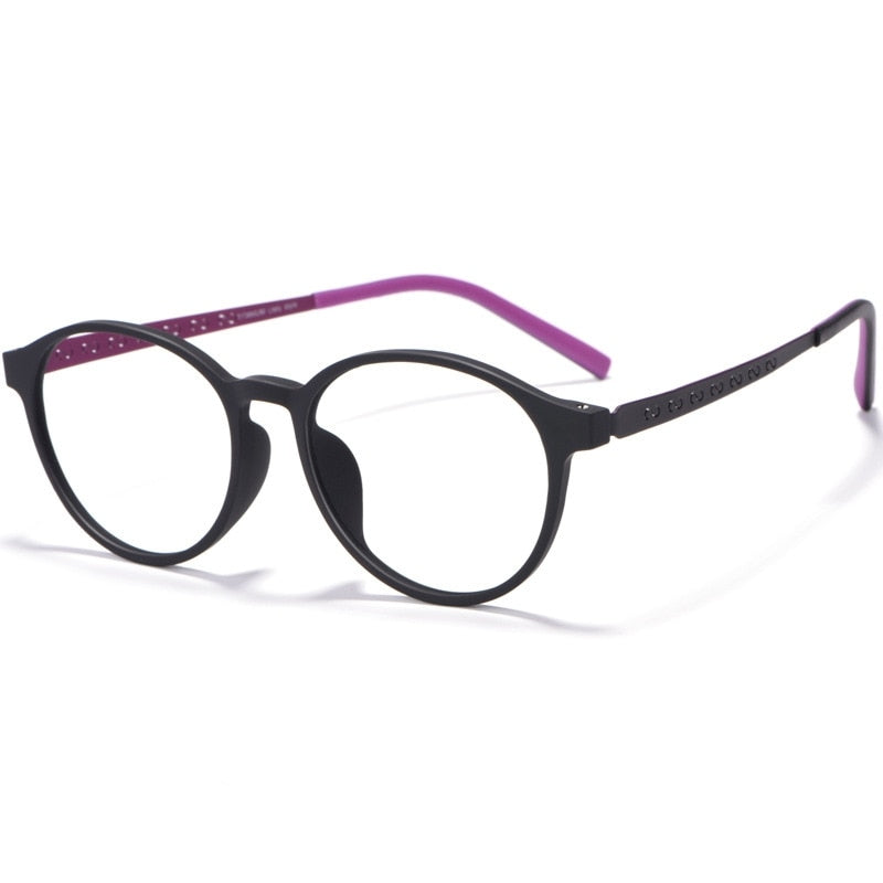 Yimaruili Unisex Full Rim Round Titanium Frame Eyeglasses 8868T Full Rim Yimaruili Eyeglasses