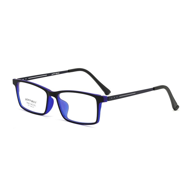 Hotony Unisex Full Rim Rectangle TR 90 Resin B Titanium Frame Eyeglasses 9826 Full Rim Hotony Blue