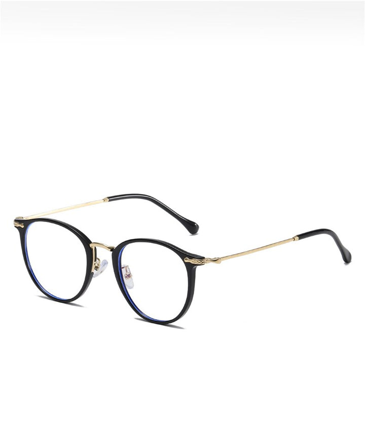 Yimaruili Women's Full Rim Round Resin Metal Frame Eyeglasses 8303 Full Rim Yimaruili Eyeglasses