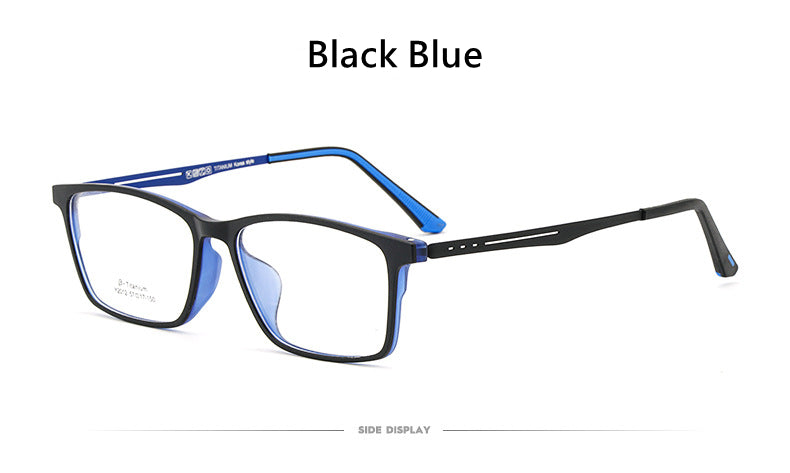 Hdcrafter Men's Full Rim Square Titanium Frame Eyeglasses Y2012 Full Rim Hdcrafter Eyeglasses