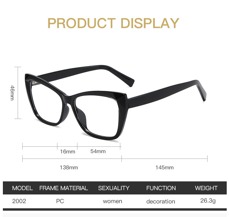Hotony Women's Full Rim Square Cat Eye Acetate Eyeglasses 2002 Full Rim Hotony