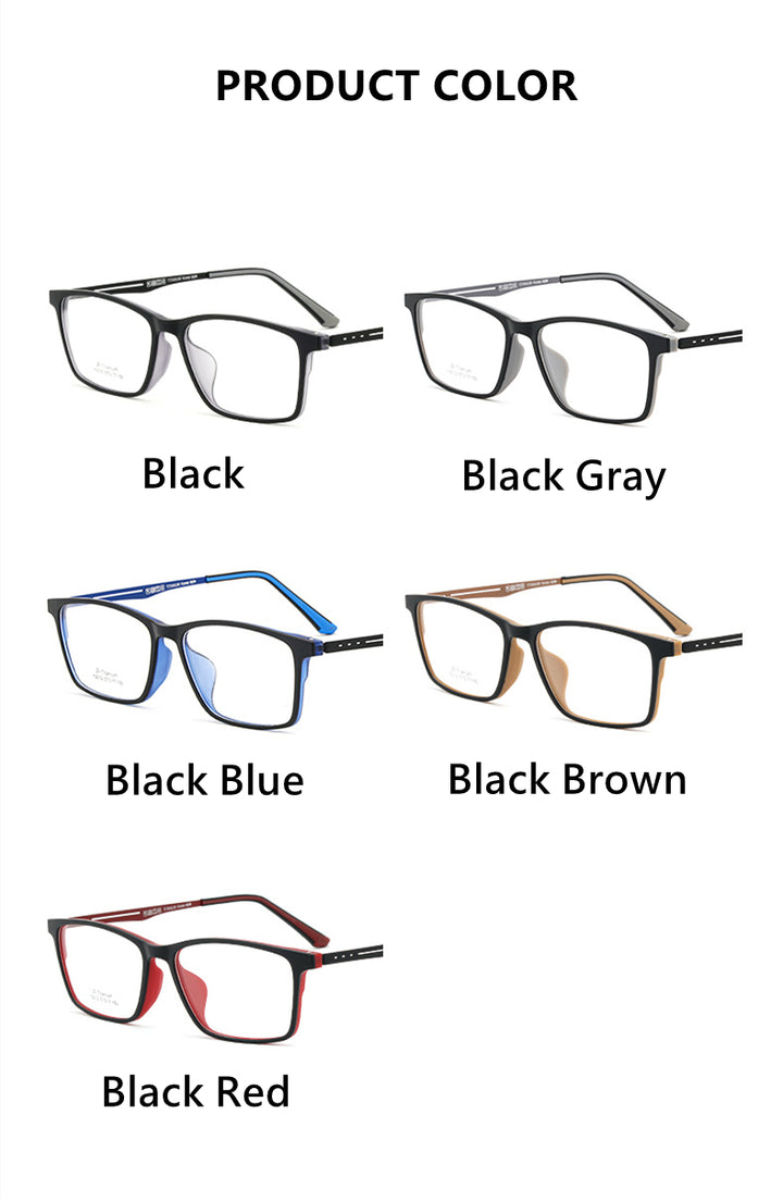 Hdcrafter Men's Full Rim Square Titanium Frame Eyeglasses Y2012 Full Rim Hdcrafter Eyeglasses