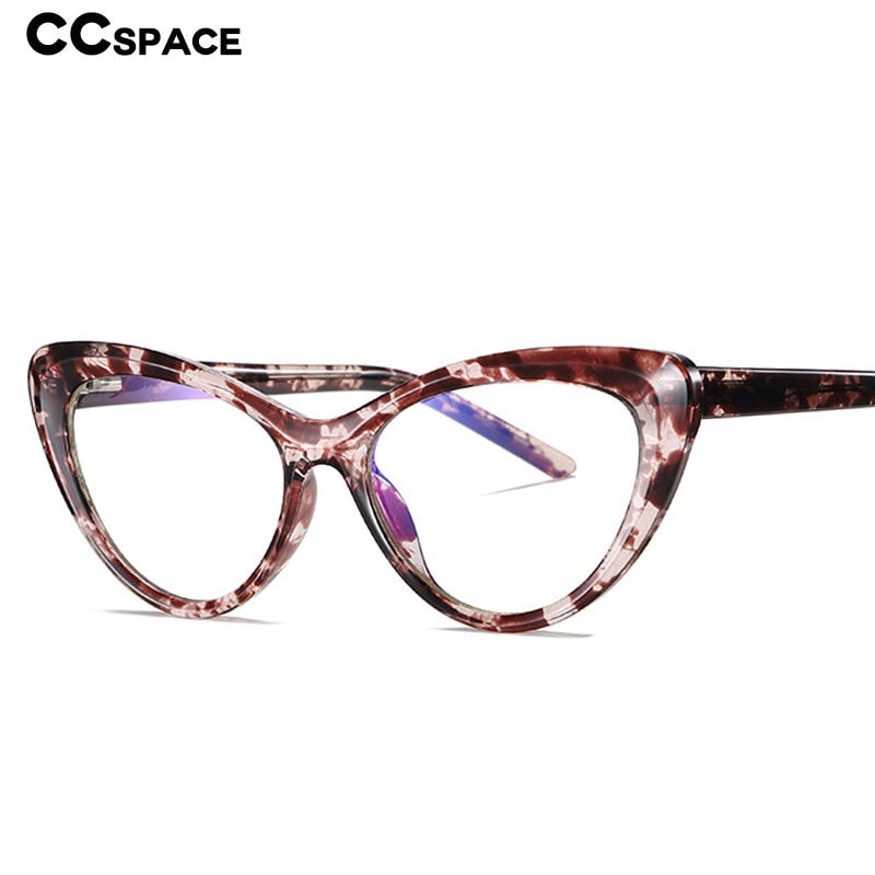 CCspace Unisex Full Rim Cat Eye Tr 90 Titanium Frame Eyeglasses 49082 Full Rim CCspace