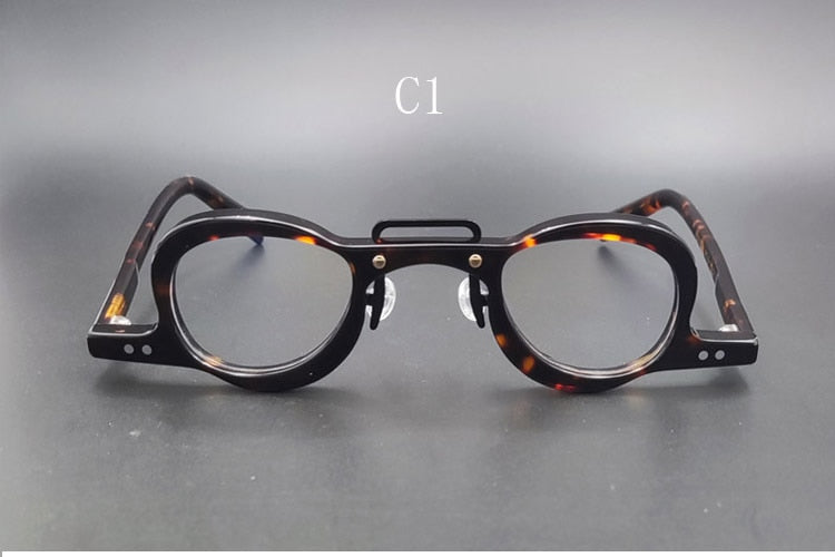 Yujo Unisex Full Rim Oval Acetate Eyeglasses Y014 Full Rim Yujo C1 China