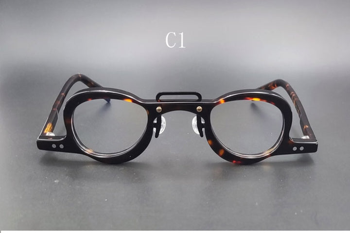 Yujo Unisex Full Rim Oval Acetate Eyeglasses Y014 Full Rim Yujo C1 China
