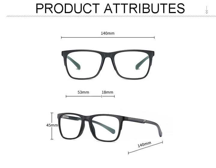Hotochki Unisex Full Rim TR-90 Resin Frame Eyeglasses 2309 Full Rim Hotochki