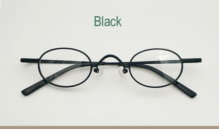 Yujo Unisex Oval Full Rim Reading Glasses Alloy Y026 Reading Glasses Yujo China 0 black