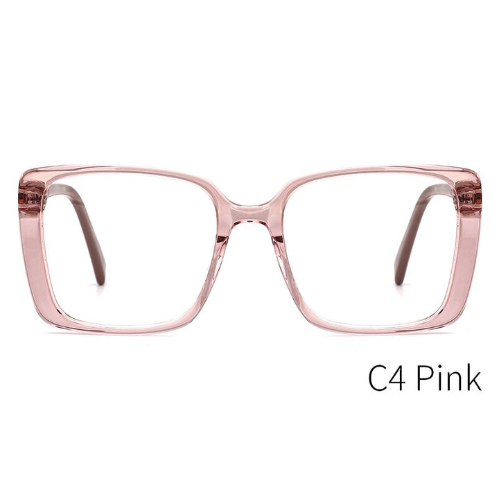 Kansept Women's Full Rim Square Acetate Alloy Frame Eyeglasses Mg6114 Full Rim Kansept MG6114C4