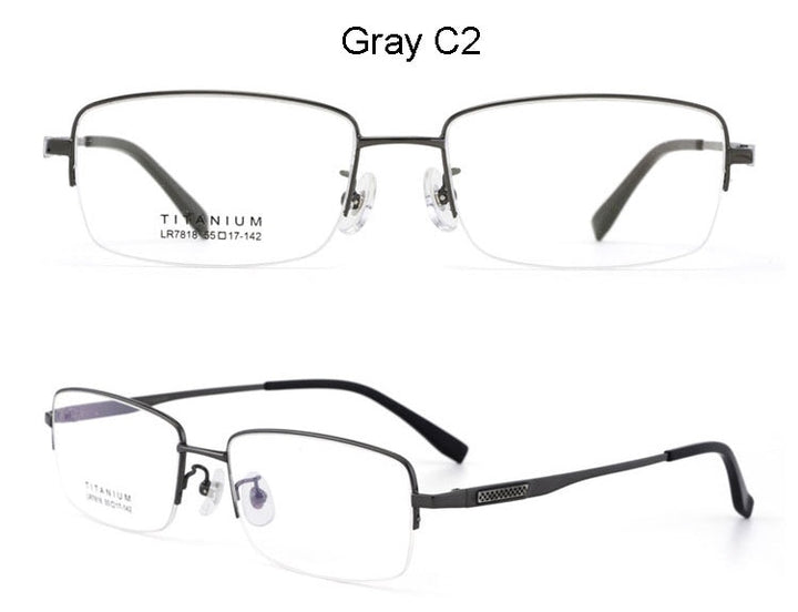 Hotochki Men's Titanium Memory Alloy Eyeglasses Lr7818 Full Rim Hotochki